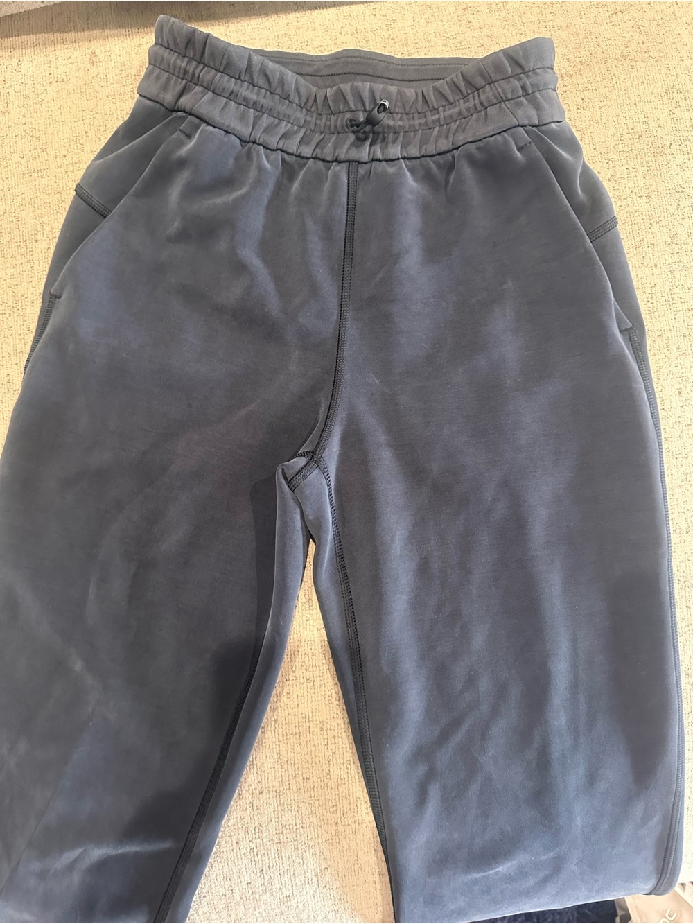 lululemon athletica Navy Blue Track Joggers with Drawstring Waist